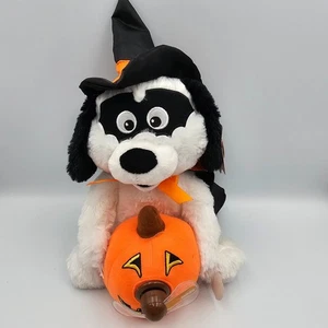 Sound N Light Halloween Dog Plush Witch Hat Pumpkin Animatronic Singing LED - Picture 1 of 17