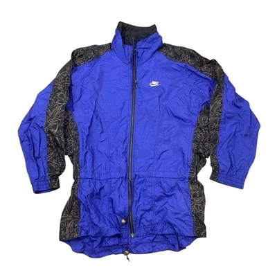 Nike Windbreaker Vintage Zip up Jacket size L Purple Black Gold Color Block - Image 1 of 4