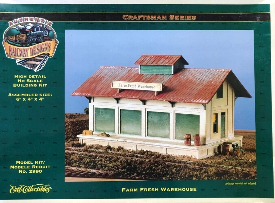 Ertl 2990 HO Authentic Railway Designs Farm Fresh Warehouse Building Kit - Image 1 of 1