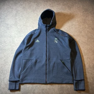 Real Madrid Adidas Hoodie Mens XL Full Zip Jacket Climalite La Liga UEFA Soccer - Picture 1 of 14