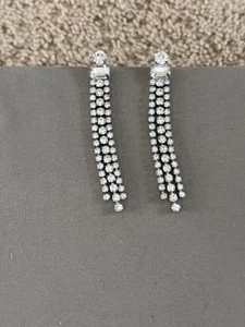 100% Authentic Kate Spade NY Glitzville Clear Crystal Earrimgs - Picture 1 of 13