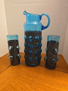 Set of Pitcher + 2 Glasses Bubble Copper & Glass Nanny Still, RAAK Netherlands - Picture 1 of 8