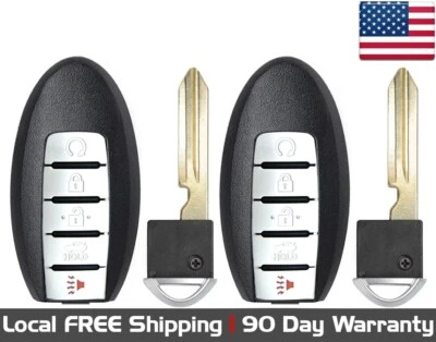 2x Llavero de proximidad de repuesto nuevo para Nissan Máxima Altima 2013 2014 2015 Foto 1 de 4
