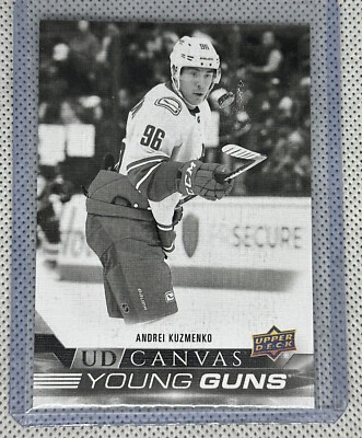 2022-23 UPPER DECK UD CANVAS YOUNG GUNS BLACK & WHITE ANDREI KUZMENKO ROOKIE - Image 1 of 2