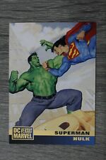 SUPERMAN vs HULK - 1995 DC versus Marvel Card # 1 Fleer Skybox-[NM-MT condition]