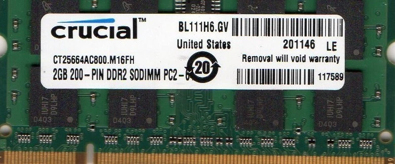 NEW 2GB HP Pavilion dv9000 Series DDR2 Laptop/Notebook RAM Memory - Image 1 of 1