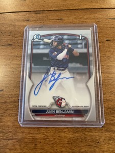 2023 1st Bowman Chrome Juan Benjamin Auto Cleveland Guardians