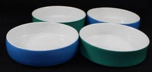 Block Chromatics Blue Green Set of Four Coupe Cereal Bowls - Picture 1 of 6