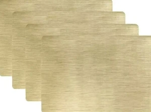 Ritz Gold Metallic Tischsets Genäht Bronze 13" x 19" PVC Hitzebeständig 4 Stück - Bild 1 von 5