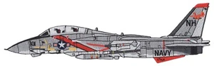 Parche vista lateral VF-114 Aardvarks F-14 - Imagen 1 de 1