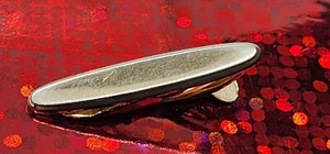 Vintage HICKOK USA TIE BAR CLIP CLASP STAY Classic Long Oval Gold Tone Smooth - Picture 1 of 6