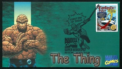 USA, SCOTT # 4159-N, ILLUSTRATED BGC FDC COVER OF 2007 THE THING, MARVEL COMICS - Image 1 of 2