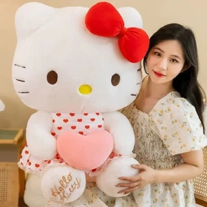 60cm Sanrio Hello Kitty Plush Doll Anime Sheer Dress Big Cute Room Decoration - Picture 1 of 4