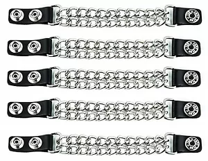 Double Chain Vest Extender Extension Bracelet MC Bikers Jacket Motorcycle - 5 Pc - Bild 1 von 9