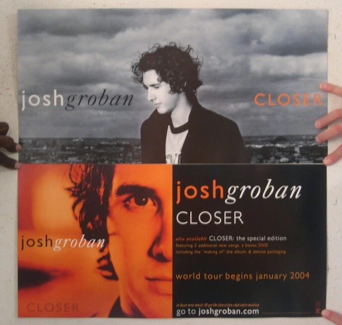 Josh Groban Poster Closer Album DVD Promo 2-Sided - Image 1 of 1