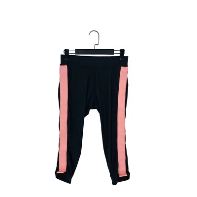 Leggings Guess Rosa Melocotón Grabado Logo Recortados Longitud Capri Ropa Activa - Talla L Foto 1 de 4