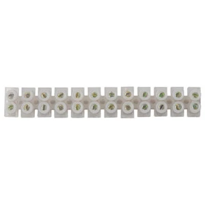 5pcs 3 Amp White Terminal Block 12 Way Electrical Wire Connector Strip - Picture 1 of 7