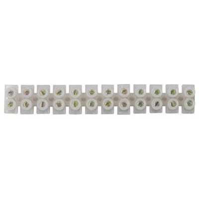 5pcs 3 Amp White Terminal Block 12 Way Electrical Wire Connector Strip - Image 1 of 4