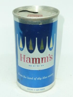 Tapa vacía abierta 12 oz aluminio Hamm's cerveza cremallera Foto 1 de 4