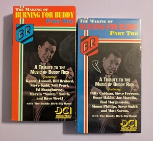 The Making Of Burning For Buddy Rich Parts 1 & 2 (1996 VHS) Rare Rush Neil Peart - Picture 1 of 5