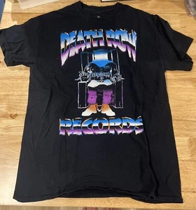 Death Row Records T-Shirt Herren Schwarz Ripple Junction Big Logo Grafik Größe M - Bild 1 von 4