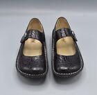 Women?s Alegria Black Paloma Leather Mary Janes Shoes  38/USA size 8 Nurse Shoes