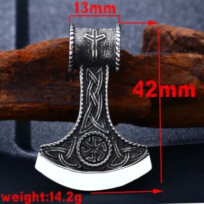 Norse Nordic Battle Axe Pendant Viking Charm for mens Necklaces & Chains - Image 1 of 4