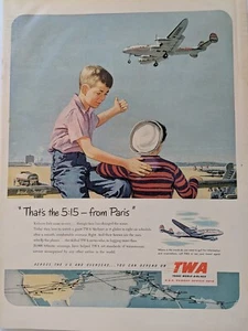 1951 Vintage TWA print ad from Life magazine, post world war II - Picture 1 of 1