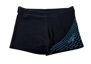Speedo Herren Boxerhose Badehose schwarz blau abstrakt Logo Kordelzug Gr. 34" 64 - Bild 1 von 2