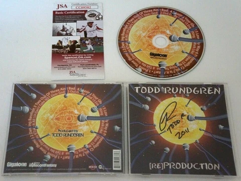 TODD RUNDGREN Auto 2011 (Re)Production Signed CD Complete JSA COA Autograph Cover
