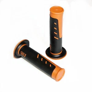 Orange SHARK 24mm 22mm Handle Bar Throttle Hand Grips PIT PRO Trail Dirt Bike - Picture 1 of 4