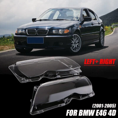 Cubierta de lente transparente para faros para BMW 320i 325i 330i E46 serie 3 2001-2005 Foto 1 de 4