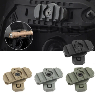 2pcs Tactical Military Helmet Side Rail Mount Adapter 360 Rotation Army Guide