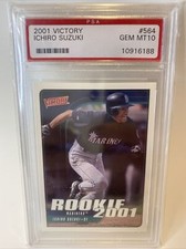 2001 Upper Deck Victory #564 Ichiro Suzuki Rookie RC PSA 10 Gem Mint Mariners