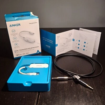 Anker Audio + Charging Adapter With Apple Connector & Anker Prem 3.5mm Cable - Image 1 of 4