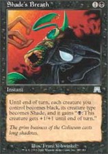 4x Shade's Breath MTG Onslaught NM Magic Regular