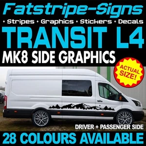 to fit FORD TRANSIT MK8 L4 EXLWB GRAPHICS STICKERS DECALS CAMPER VAN MOTORHOME - Picture 1 of 2