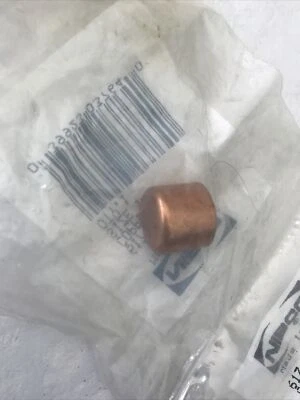 Lot of 3 NIBCO 1/2" COPPER SWEAT CAP PIPE FITTING PLUMBING #617 Fast Shipping! - Image 1 of 3