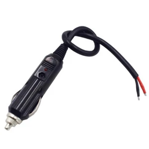 12V-24V Auto 10A Male Car Cigarette Lighter LED Socket Plug Connector Adapter - Picture 1 of 6