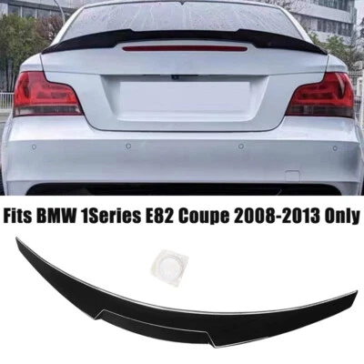 For 2008-2013 BMW 1 Series E82 Coupe 128i 135i Gloss Black M4 Rear Spoiler Wing Foto 1 de 4