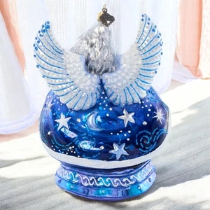 Jay Strongwater Night Angel Glass Ornament SDH20098-250 - Picture 1 of 5