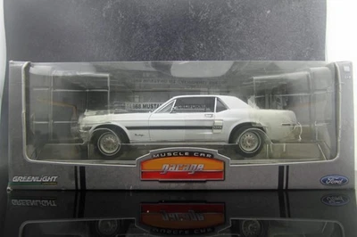 GreenLight Muscle Car Garage 1968 Ford Mustang GT/CS Wimbledon White 1:18 - Image 1 of 4