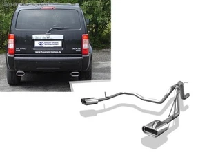  Sistema de tubos de escape dúplex Dodge Nitro 160x80mm plano ovalado con amortiguador - Imagen 1 de 6