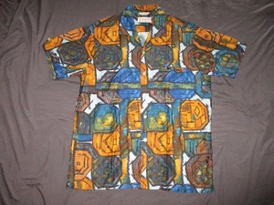 vintage 1960's Duke of Hollywood Men's shirt size medium Hawaiian print - Picture 1 of 6
