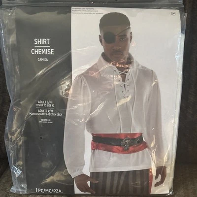 Camisa Pirata Marfil Caribe Traje Tú mismo Vestido Elegante Halloween Adulto Disfraz Foto 1 de 4
