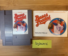 Bases Loaded Nintendo NES  w Manual, tested, original owner