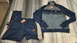 Mens L Nike Sportswear Tracksuit Zip Jacket & Joggers Orange Blue Gray NWT RARE - Picture 1 of 5