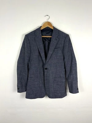 Reiss Single Breasted Cotton Blazer Blue Grey Size 36 UK Small - Image 1 of 4