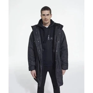 The Kooples NEU Sherpa gefütterter Baumwollparka mit Kapuze schwarz Größe Small UVP 785 $ - Bild 1 von 9