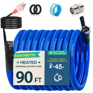 90FT Heated Water Hose for RV-45 ℉ Antifreeze 4.0 Upgraded Heated Drinking Ga... - Picture 1 of 7